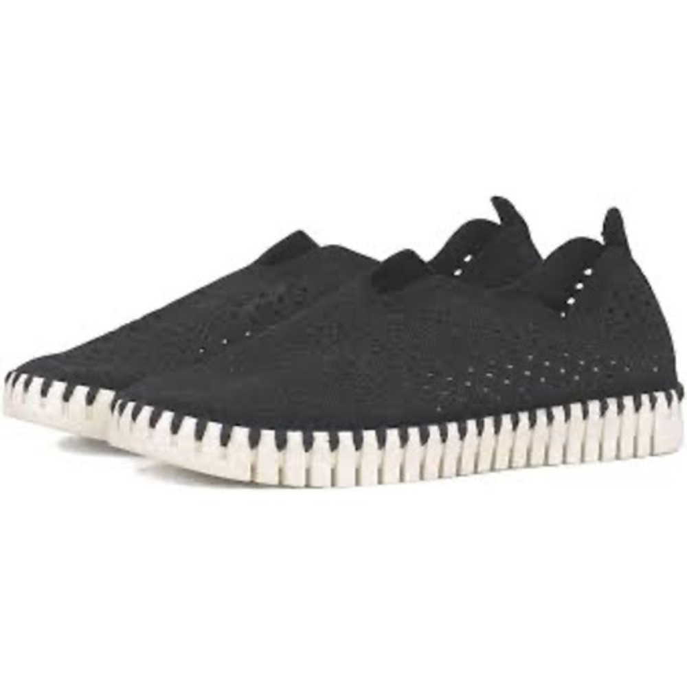 Ilse Jacobsen Tulip 139 Loafers Womens 41 Black Good Laser Cut Slip On Flats
